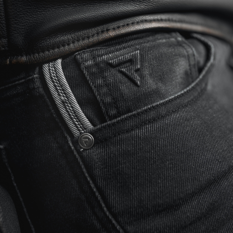 Jean moto Rebelhorn Nomad TP délavé noir soldes