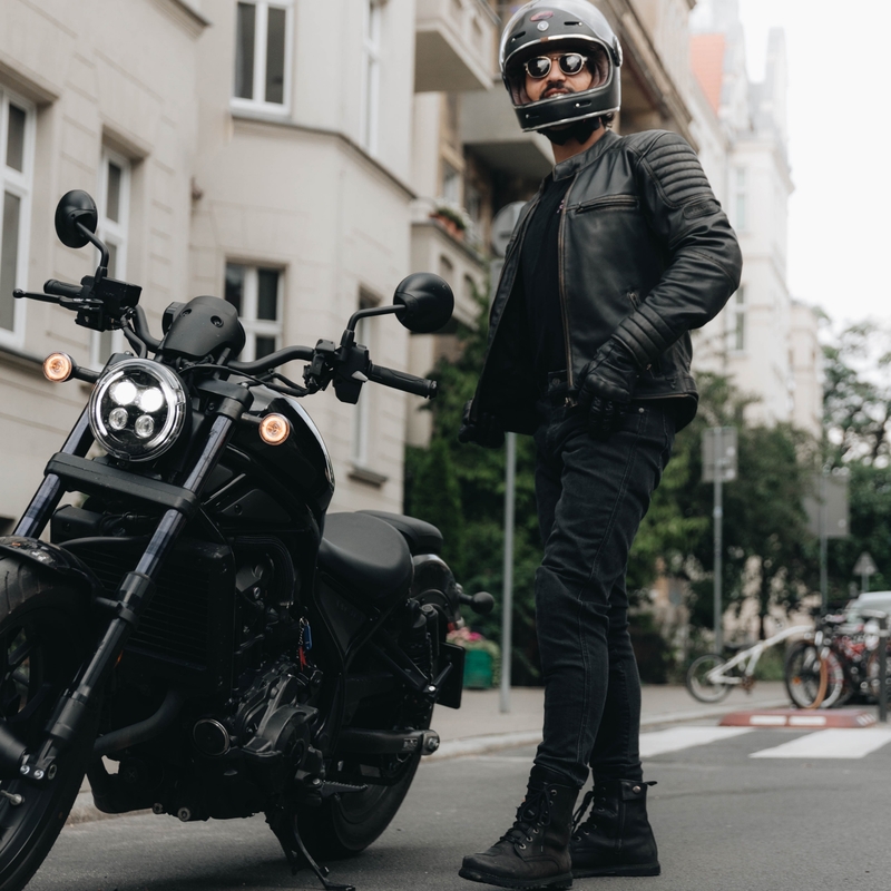 Jean moto Rebelhorn Nomad TP délavé noir soldes