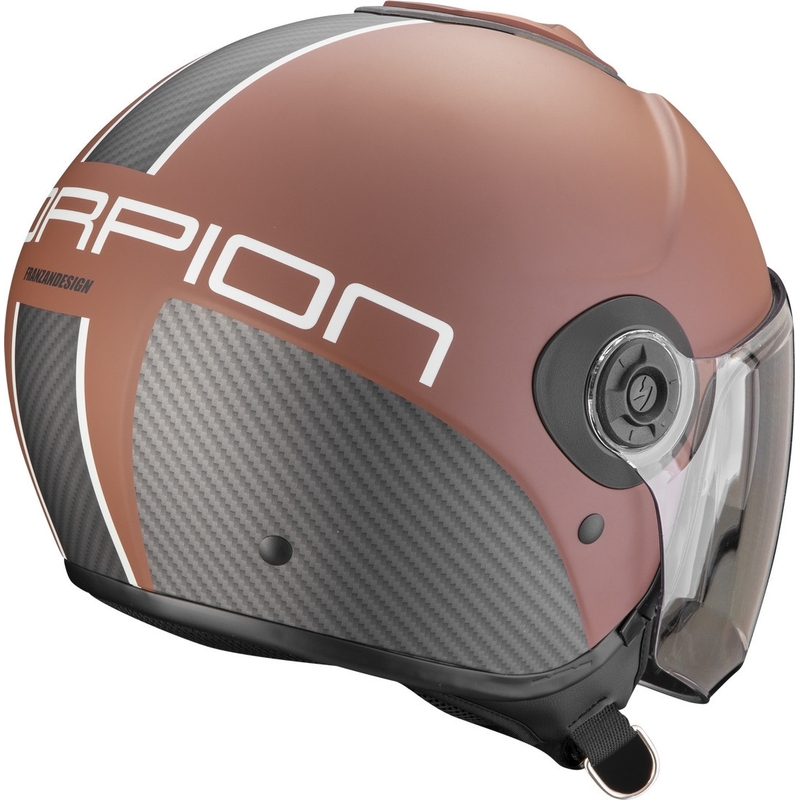 Casque ouvert Scorpion EXO-CITY II Carbo brun-noir mat soldes