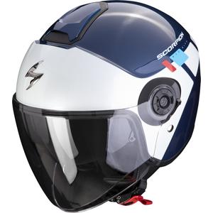 Casque ouvert Scorpion EXO-CITY II Mall bleu-blanc-rouge