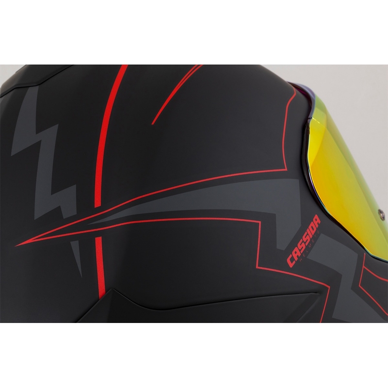 Casque moto Cassida Integral GT 2.1 Flash Noir-Rouge-Gris