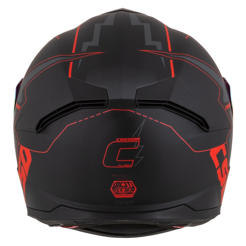 Casque moto Cassida Integral GT 2.1 Flash Noir-Rouge-Gris