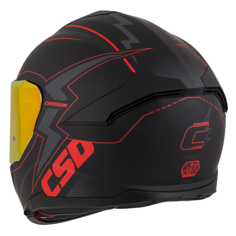 Casque moto Cassida Integral GT 2.1 Flash Noir-Rouge-Gris