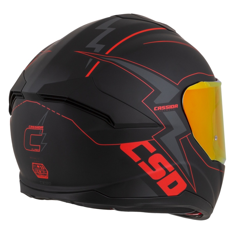 Casque moto Cassida Integral GT 2.1 Flash Noir-Rouge-Gris