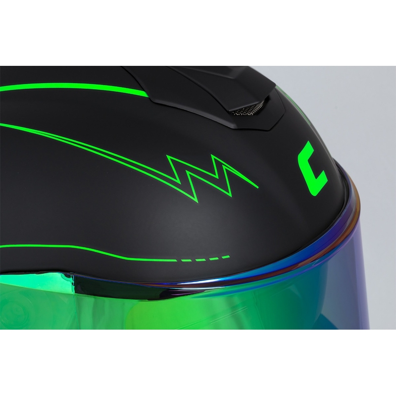 Casque moto Integral Cassida Integral GT 2.1 Flash noir-vert fluo-gris