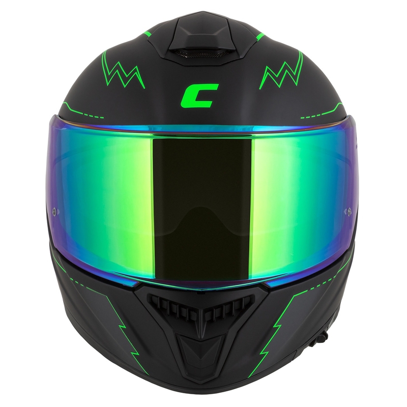 Casque moto Integral Cassida Integral GT 2.1 Flash noir-vert fluo-gris