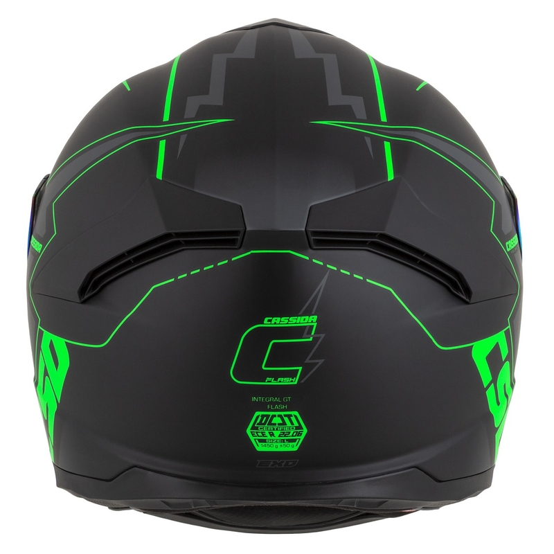 Casque moto Integral Cassida Integral GT 2.1 Flash noir-vert fluo-gris