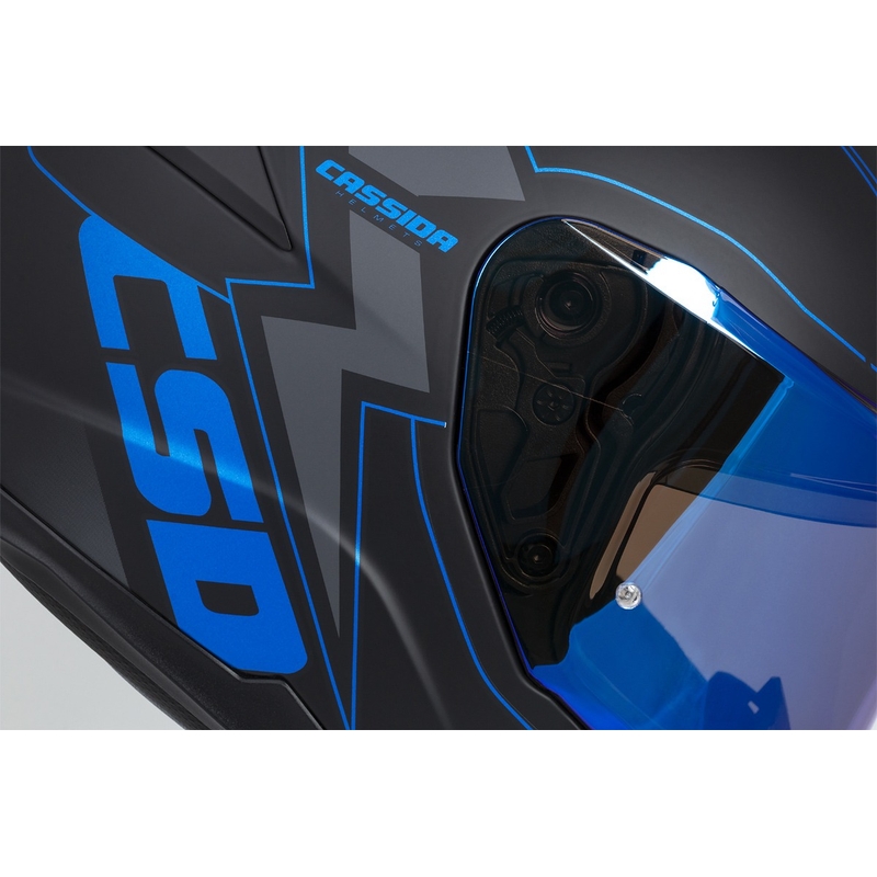 Casque moto Integral Cassida Integral GT 2.1 Flash noir-bleu-gris