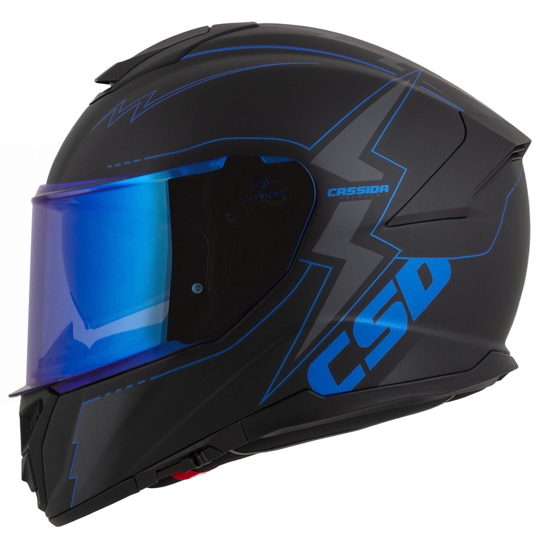 Casque moto Integral Cassida Integral GT 2.1 Flash noir-bleu-gris
