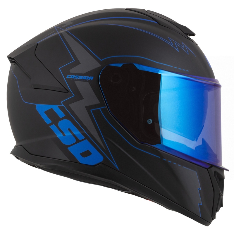 Casque moto Integral Cassida Integral GT 2.1 Flash noir-bleu-gris