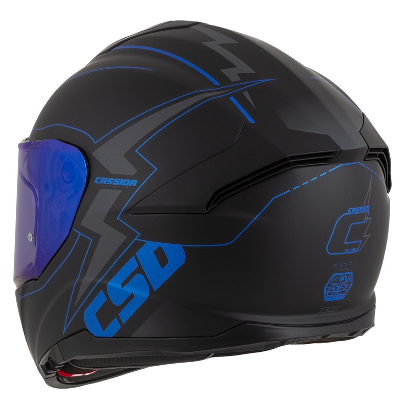 Casque moto Integral Cassida Integral GT 2.1 Flash noir-bleu-gris