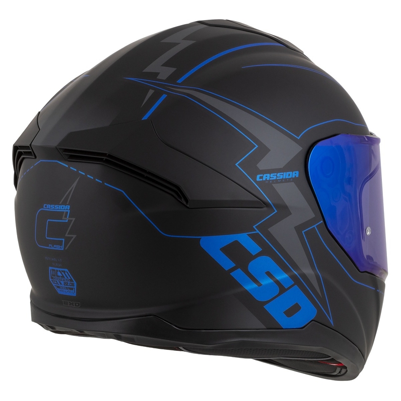Casque moto Integral Cassida Integral GT 2.1 Flash noir-bleu-gris