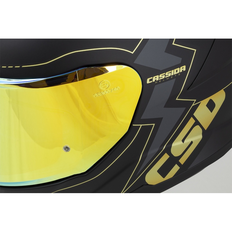 Casque moto Cassida Integral GT 2.1 Flash noir-gris-or