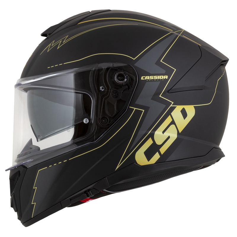 Casque moto Cassida Integral GT 2.1 Flash noir-gris-or