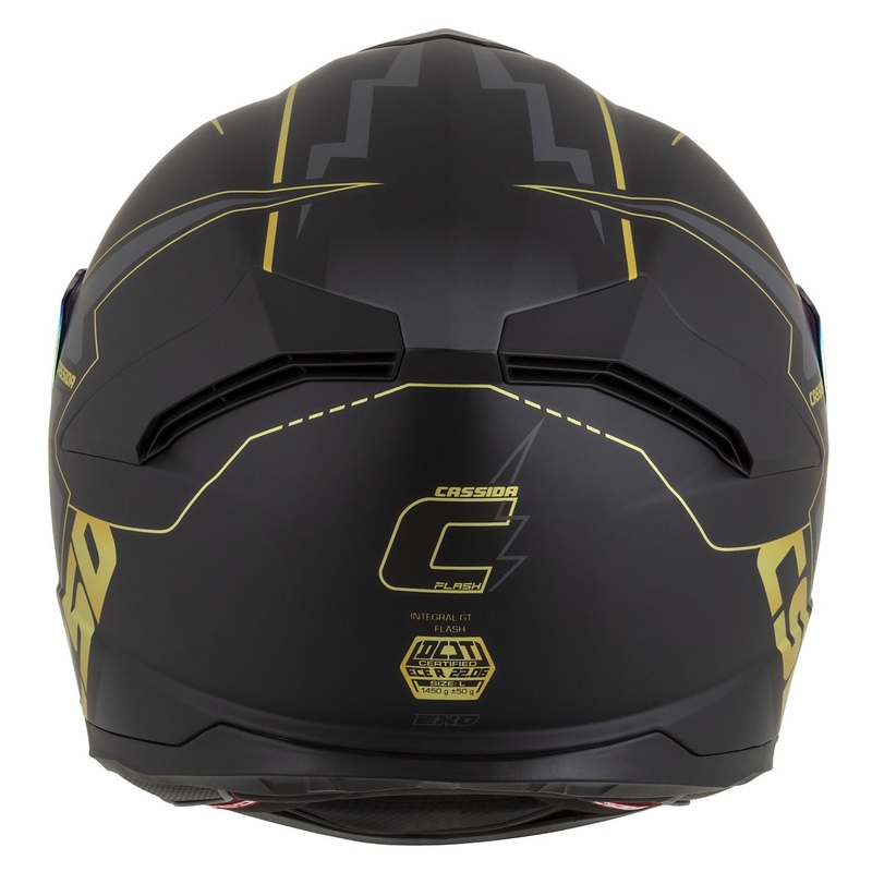 Casque moto Cassida Integral GT 2.1 Flash noir-gris-or