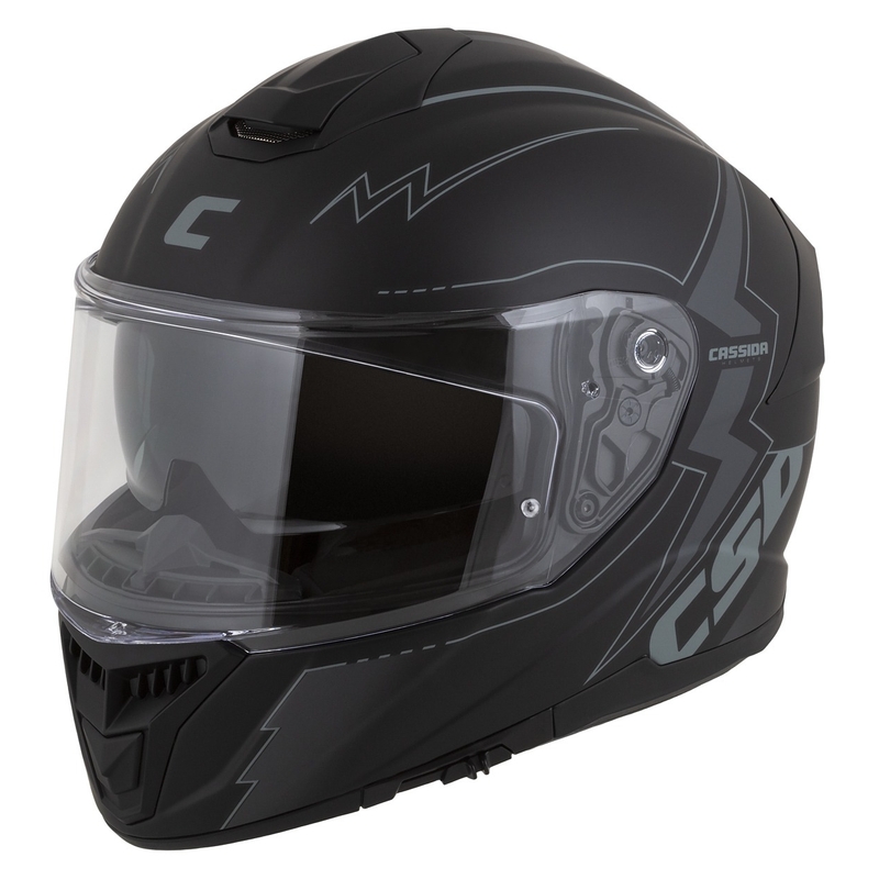 Casque moto Cassida Integral GT 2.1 Flash Noir-Gris Integral
