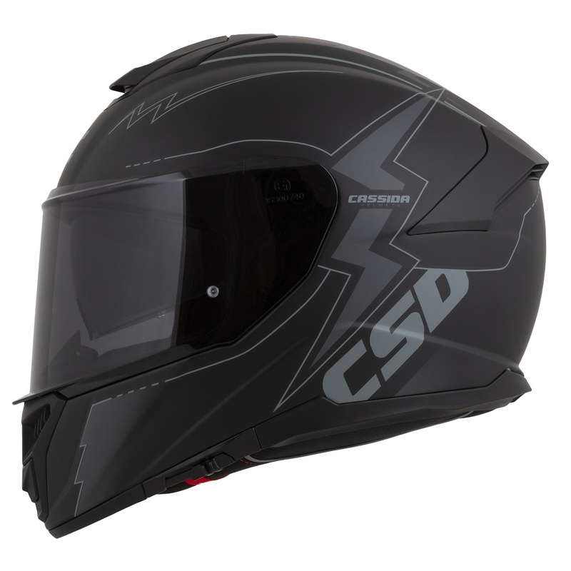 Casque moto Cassida Integral GT 2.1 Flash Noir-Gris Integral