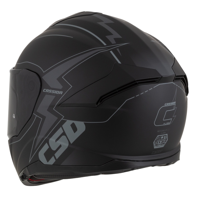 Casque moto Cassida Integral GT 2.1 Flash Noir-Gris Integral