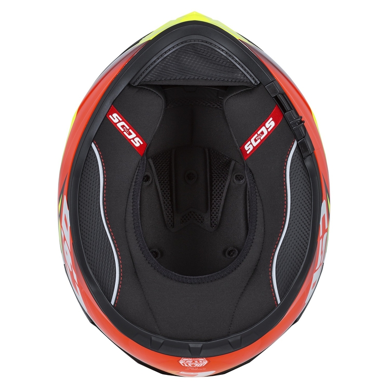 Casque moto Integral Cassida Integral GT 2.1 Flash jaune fluo-rouge-noir-blanc