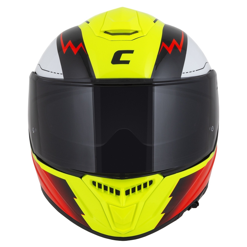 Casque moto Integral Cassida Integral GT 2.1 Flash jaune fluo-rouge-noir-blanc