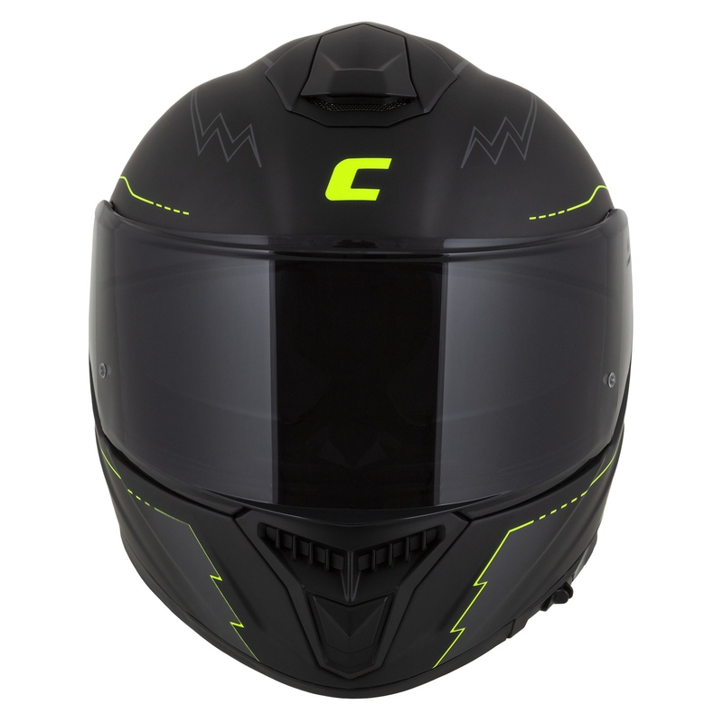 Casque moto Cassida Integral GT 2.1 Flash noir-jaune fluo-gris