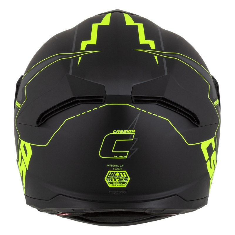 Casque moto Cassida Integral GT 2.1 Flash noir-jaune fluo-gris