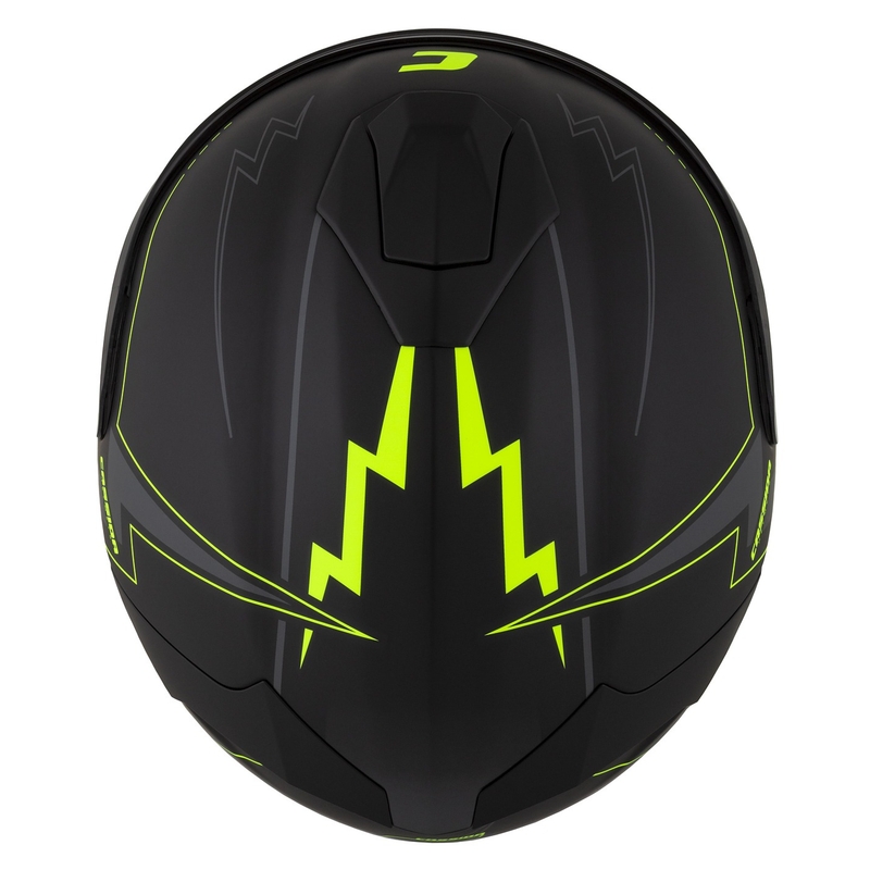 Casque moto Cassida Integral GT 2.1 Flash noir-jaune fluo-gris