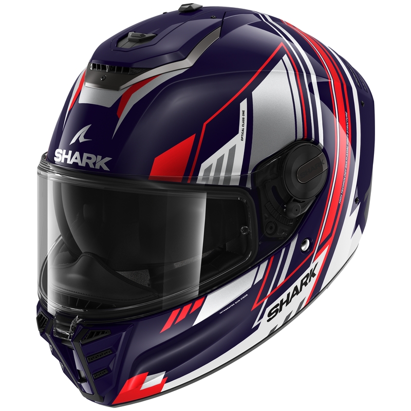 Casque moto intégral SHARK SPARTAN RS Byhron bleu-rouge-gris soldes