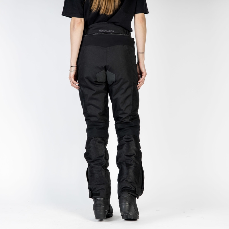 Pantalon moto Ozone Flow noir pour femme soldes