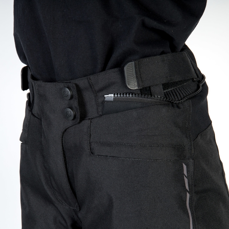 Pantalon moto Ozone Flow noir pour femme soldes