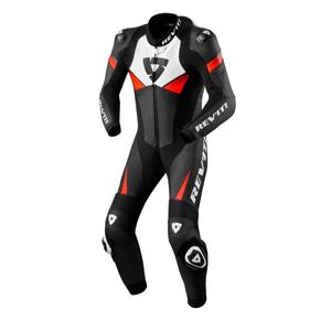 Combinaison moto une pièce Revit Argon 2 noir-rouge fluo