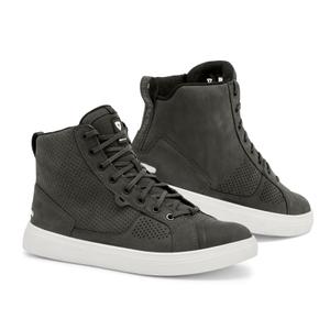 Bottes de moto Revit Arrow gris foncé et blanc