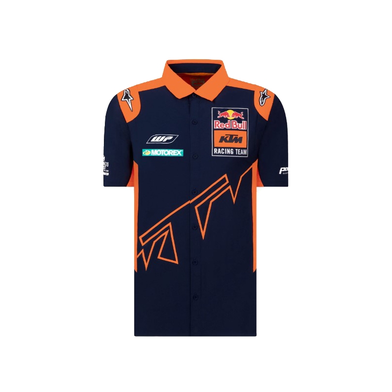 KTM Red Bull Racing Chemise officielle Teamline bleu-orange soldes