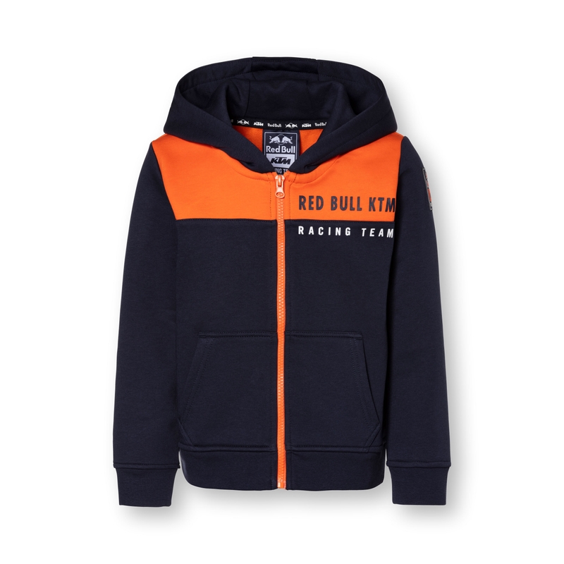 Sweat à capuche enfant KTM Red Bull Zone orange-bleu soldes