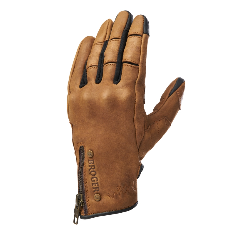 Gants de motard Broger Florida Cognac Brown pour femme soldes