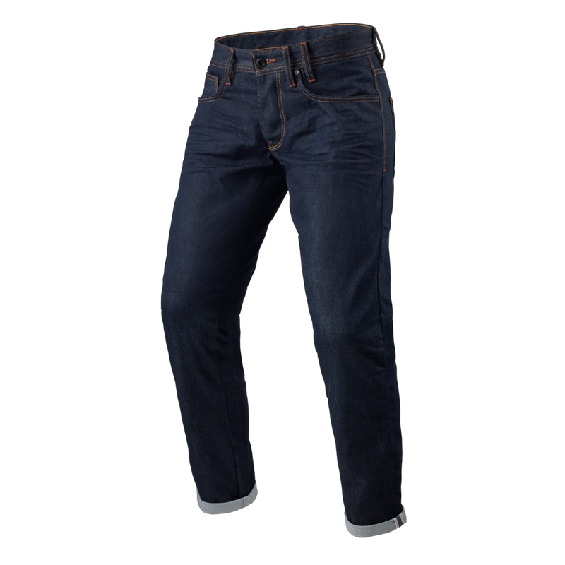 Revit Lewis Selvedge TF Bleu foncé Extended Motorcycle Jeans