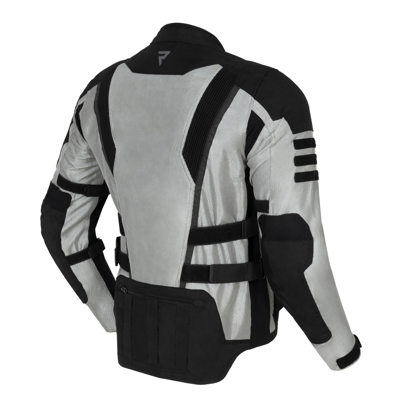 Veste de moto Rebelhorn Scandal II noir argenté