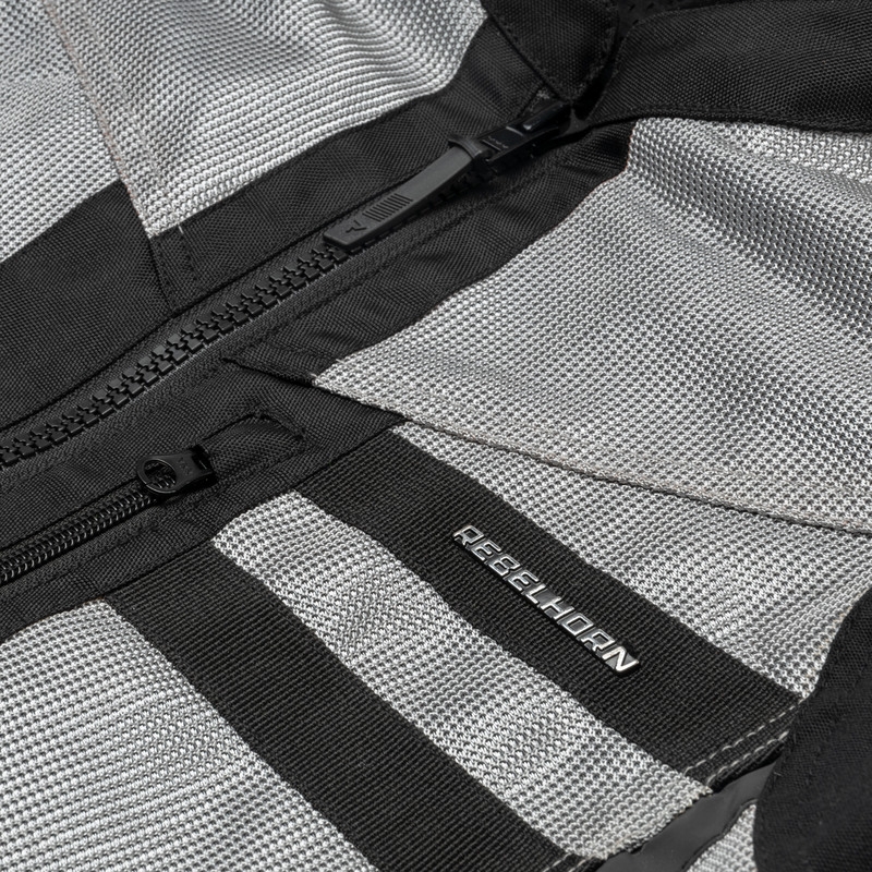 Veste de moto Rebelhorn Scandal II noir argenté