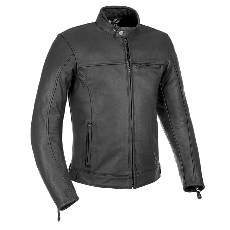 Oxford Walton Veste de moto en cuir noir