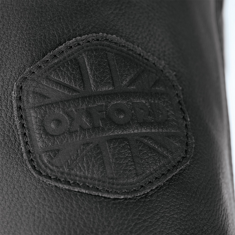 Oxford Walton Veste de moto en cuir noir