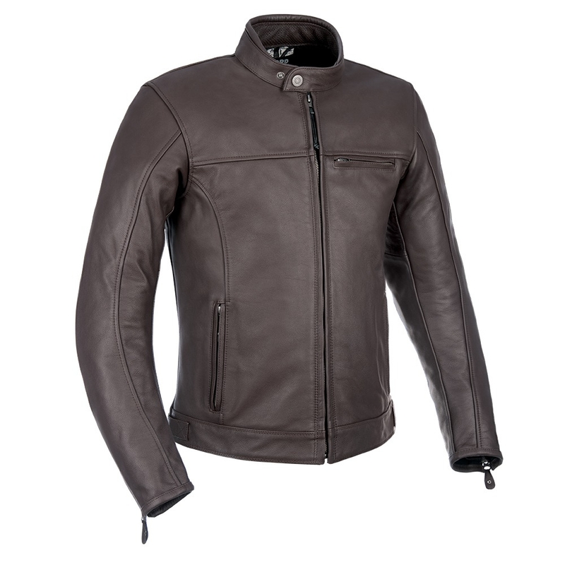 Oxford Walton Veste de moto en cuir marron soldes