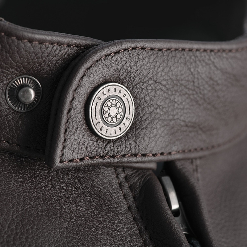 Oxford Walton Veste de moto en cuir marron soldes