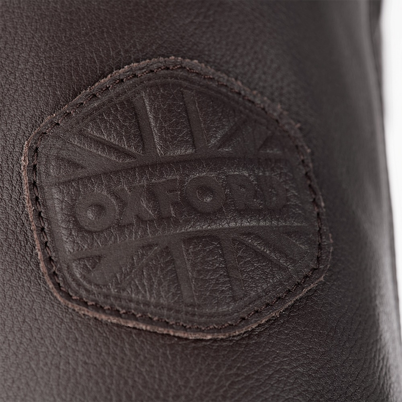 Oxford Walton Veste de moto en cuir marron soldes