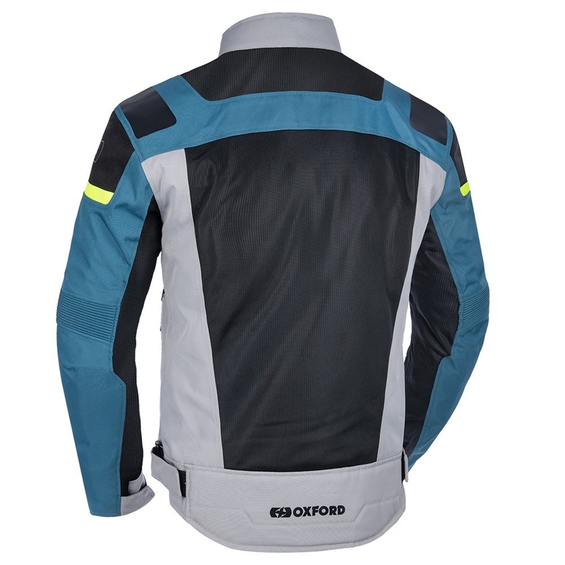 Oxford Dakar D2D Air blouson moto bleu argenté jaune fluo