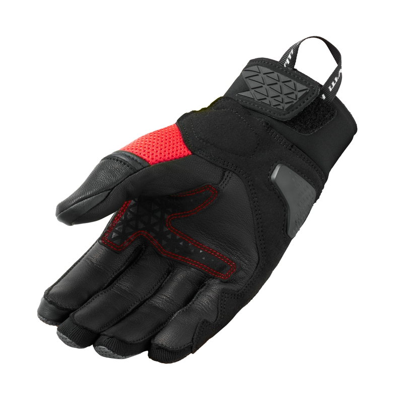 Gants moto Revit Speedart Air noir-rouge fluo soldes