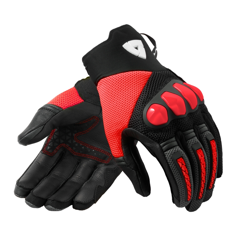 Gants moto Revit Speedart Air noir-rouge fluo soldes