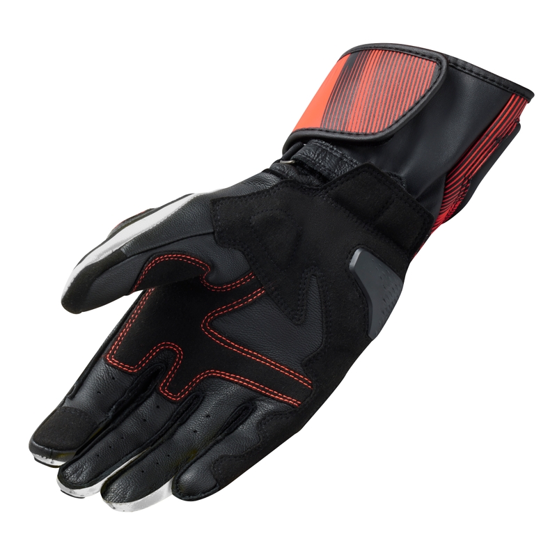 Gants moto Revit Metis 2 noir-rouge fluo soldes