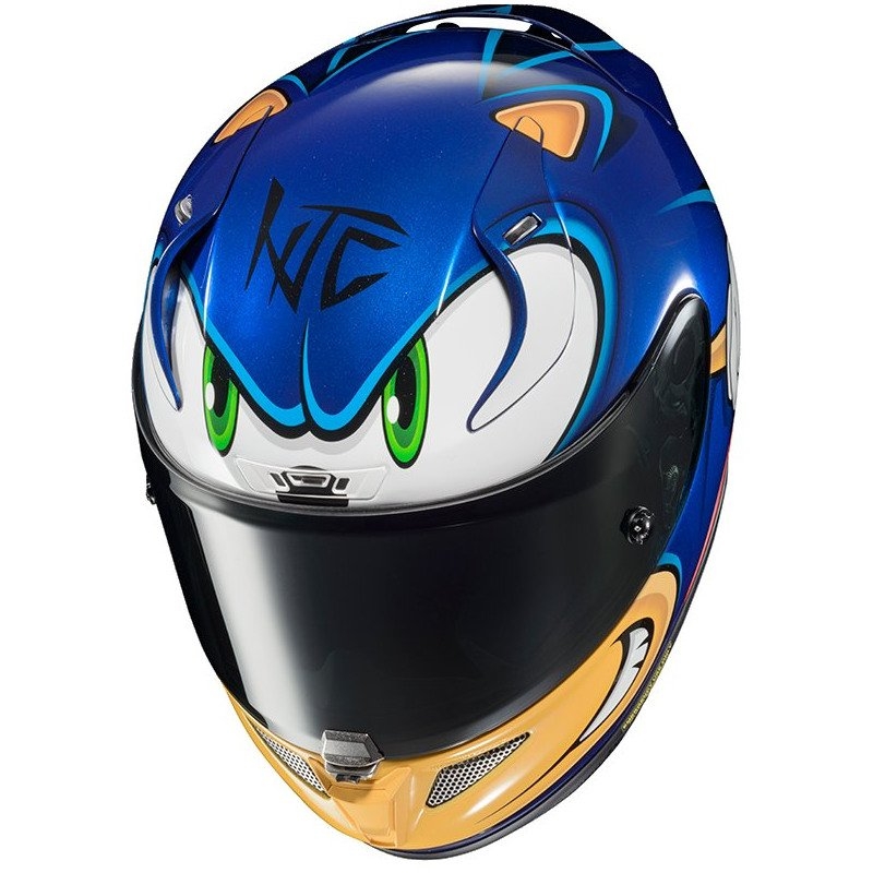 Integrální přilba na motorku HJC RPHA 11 Sonic Sega MC2 bílo-béžovo-modrá