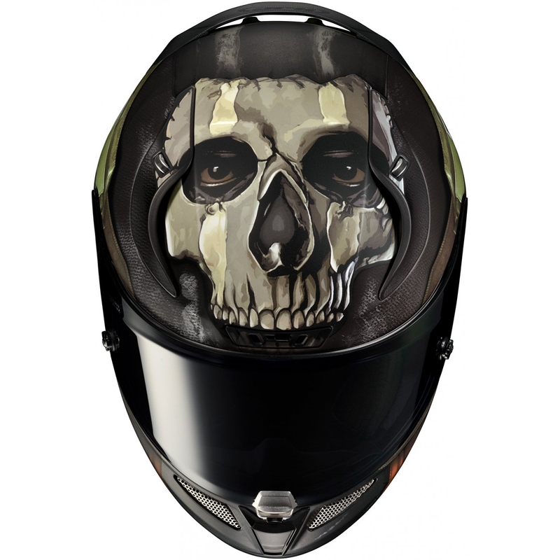 Casque moto intégral HJC RPHA 11 Ghost Call Of Duty MC34SF noir-brun-vert soldes