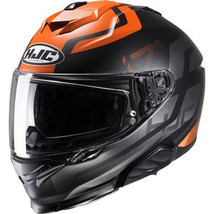 Casque moto intégral HJC i71 Enta MC7SF noir-gris-orange